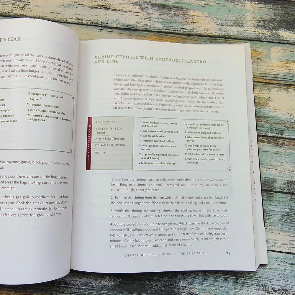 Everyday Dining With Wine Cookbook by Andrea Immer 2004 HCDJ Recipes VERY GOOD
